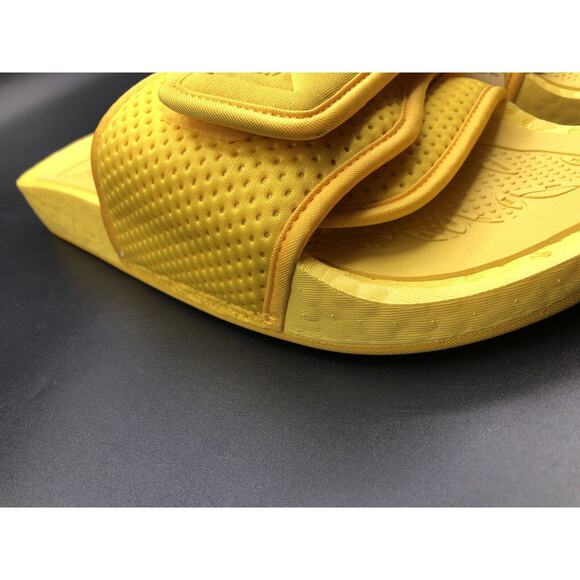 NWT Adidas Originals Pharrell Mens 12 Yellow Chancletas HU Boost Slides HO4407 - Picture 2 of 12